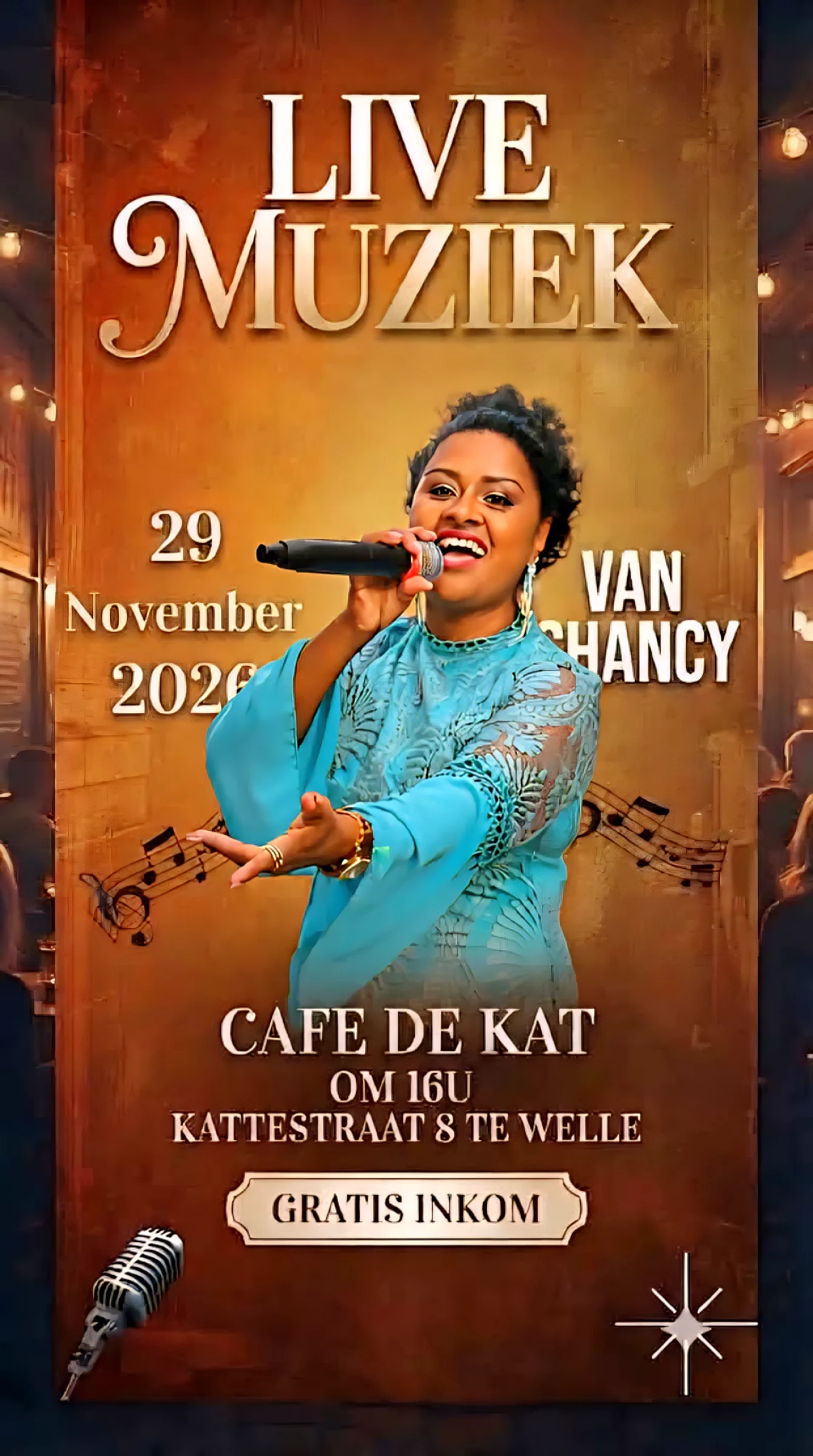 Affiche voor Café De Kat